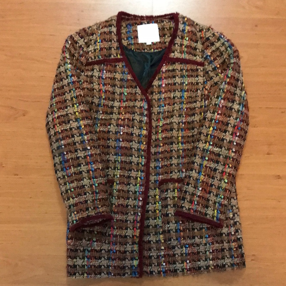 ETTTWA Anthropologie multicoloured 3/4 jacket